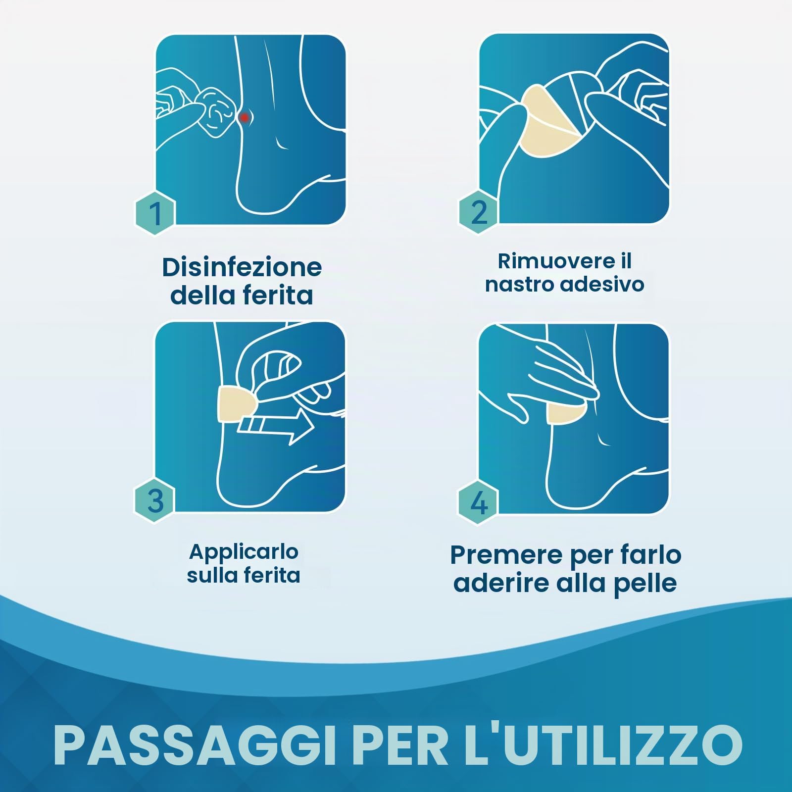 Bende per vesciche in gel, 21 pezzi, bende idrocolloidali per piedi, cuscinetti per vesciche, adesive resistenti all'acqua per tallone, dita dei piedi, bende per prevenzione e comfort