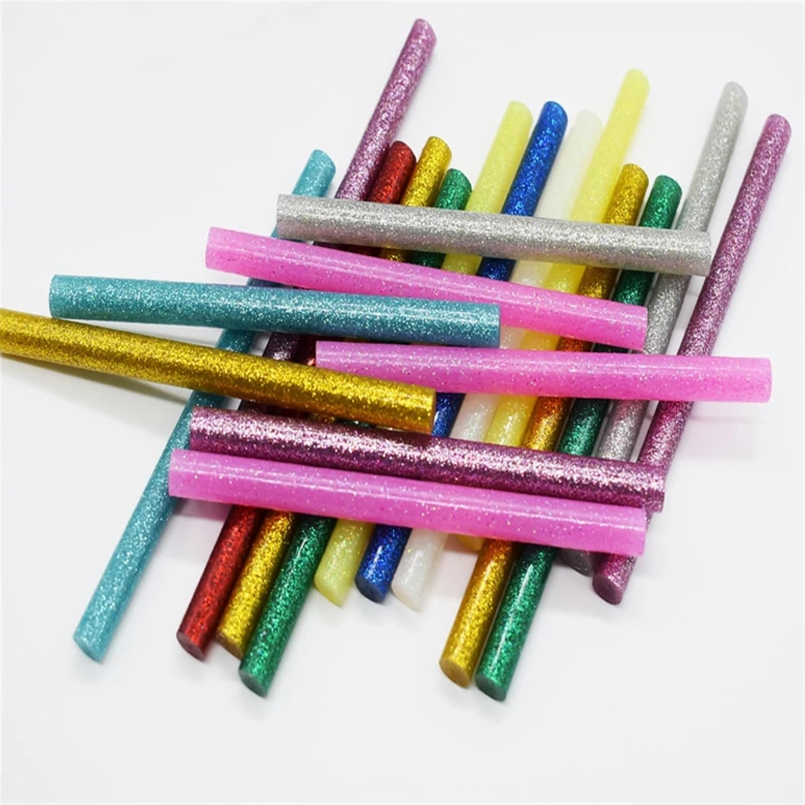 Bâtons de Colle Chaude Lot de 20 bâtons de Colle thermofusible colorés de 7 mm x 100 mm for réparation d'album de téléphone Artisanal, Accessoires(Yellow)