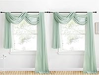 Vista 21 de NICETOWN Paneles de Cortinas Transparentes para Cama con Dosel 216 - Decoración del Hogar Cenefa de Gasa Transparente para Boda