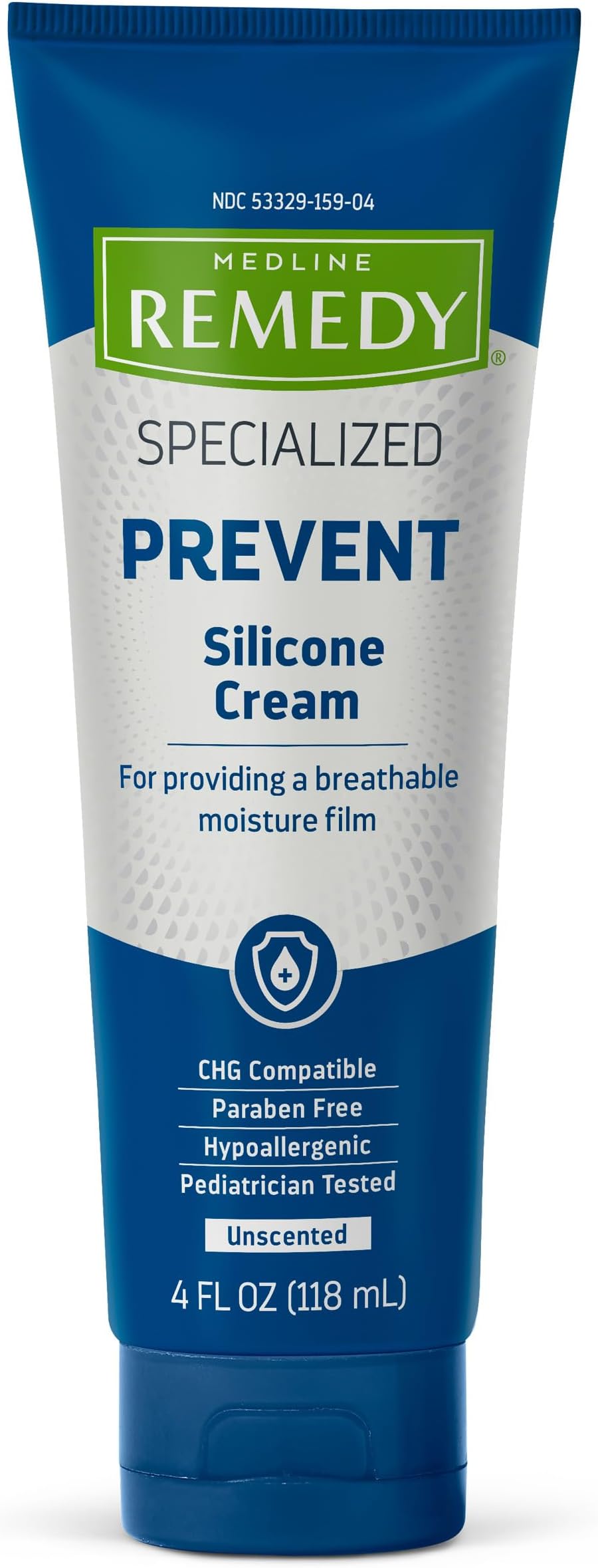 Medline Remedy Intensive Skin Therapy Hydraguard-D Silicone Barrier Cream, Nourishing and Soothing, 4 Ounce.