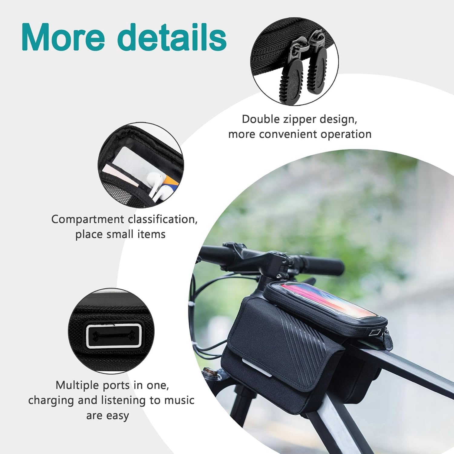 Borsa Telaio Bicicletta per Specialized Crave | Borsa Tubo Anteriore Impermeabile Touchscreen TPU Bici Telaio