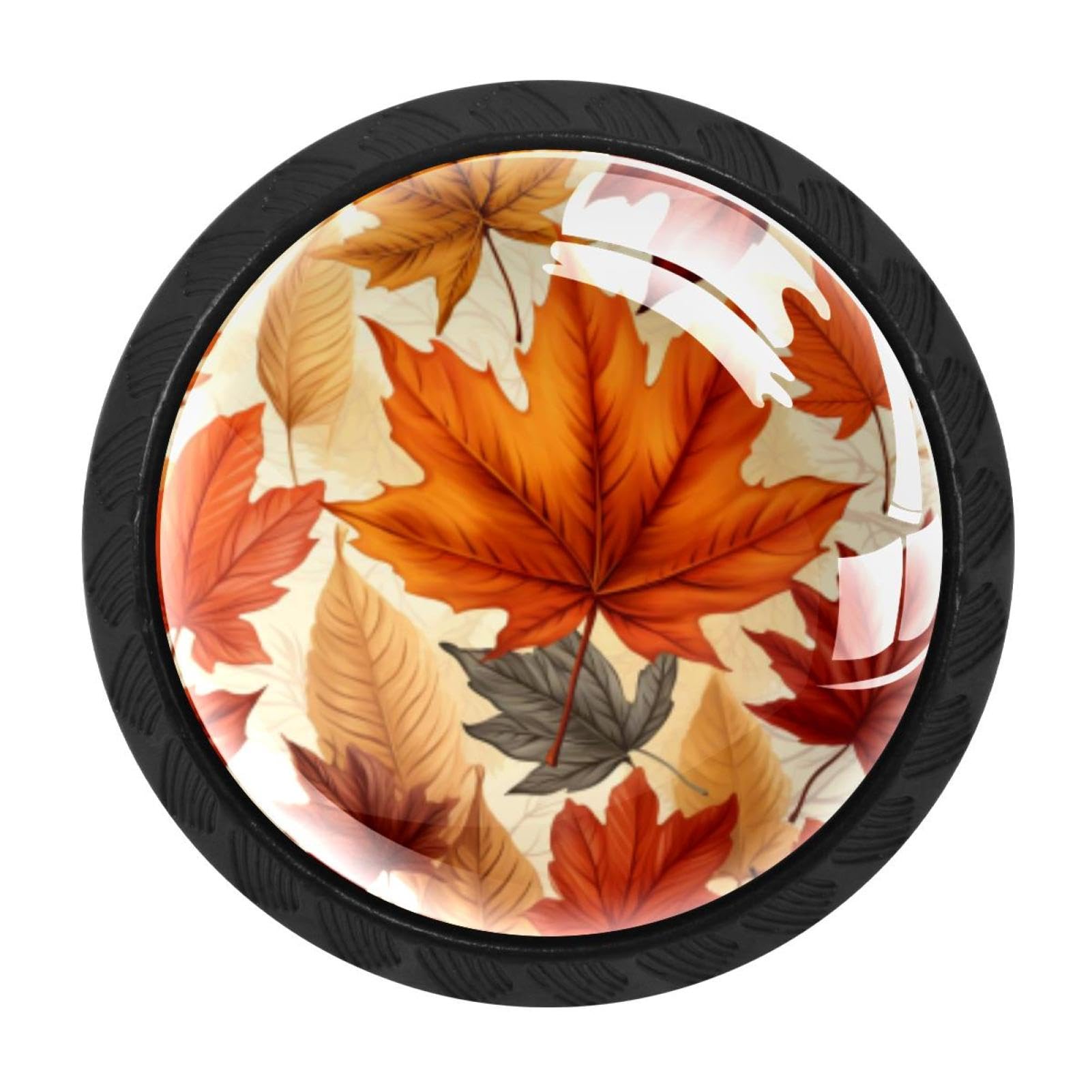 CHENZZZZ 4 Pack Thanksgiving Leaves Drawer Knob Cabinet Hardware
