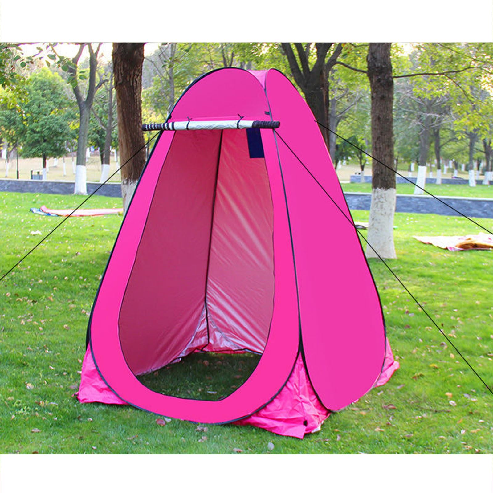 1-2 Person Pop-up Privacy Tent for Portable Toilet, Outdoor Portable Changing Room, Bathroom Tent, Cartoon Boat Changing Room, Outdoor Shower Room.Outdoor Waterproof Portable Locker Room (Pink) : Sports & Outdoors