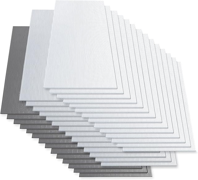 10.25 m² Hollow Chamber Sheet, 14 x Multi-Wall Sheets, 60.5 x 121 cm, Polycarbonate Double Wall Sheets, Twin Wall Sheets for Greenhouse and Cold Frame (Thickness: 16 mm, Grey)