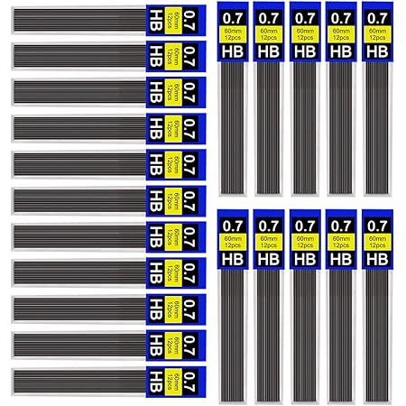 Decareta Bleistiftminen Hi Polymer Feinminen Aus Harz Und Graphit Druckbleistiftminen Fur Feinminenstift Automatische Bleistifte 12 Minen X 30 Pack Hb 0 7 Mm Amazon De Burobedarf Schreibwaren
