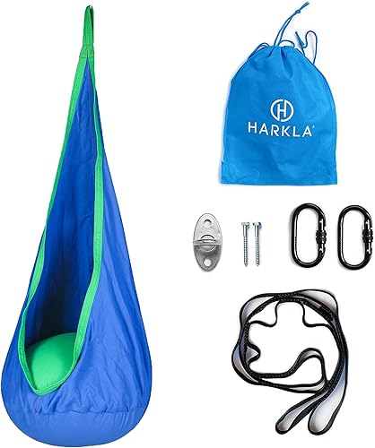 Harkla Columpio sensorial  Columpio interior para niños con autismo, TDAH o trastorno de procesamiento sensorial  Viene con accesorios clasificados