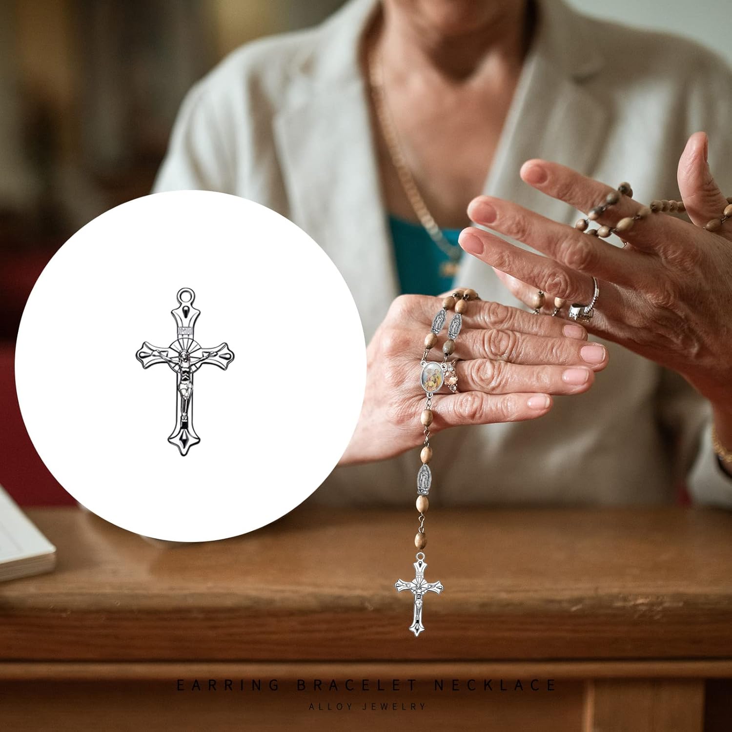 Weyuley 100pcs Antique Silver Plated Cross Charms Pendant DIY Bracelets Necklace Jewelry Making Craft Wholesale 37mmx21mm(A282) - Image 7