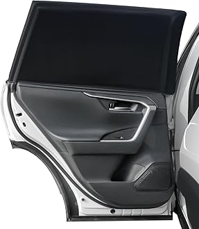 Car Window Shades, 2 Pack Side Car Window Sun Shades for Camping, UV Protection Breathable Mesh Baby Window Covers, Window Screen for Car, Truck, SUV, Protect Privacy for Kids, Family (39.8"x18.9")