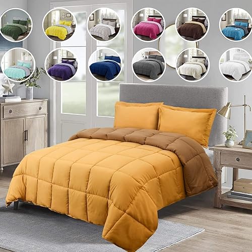 Miniatura 8 de HUAJIE HJ - Juego de edredón reversible reversible de 3 piezas para todas las estaciones, suave y cómodo, lavable a máquina