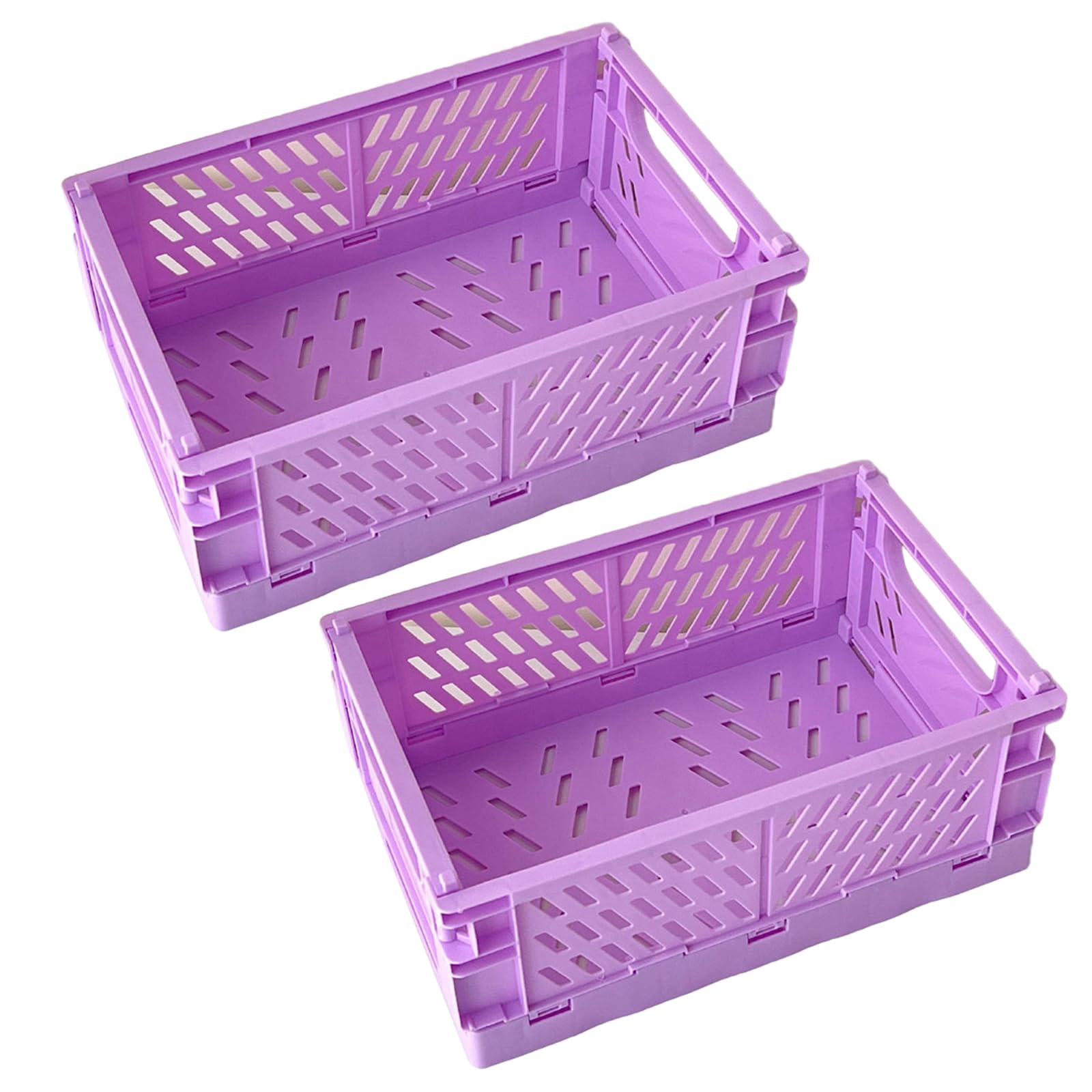 HDOYTXXM Stackable Table Basket Organizers Desktop Drawer Shelf Baskets Foldable Desk Crates Storage Box Foldable Desktop Storage Box