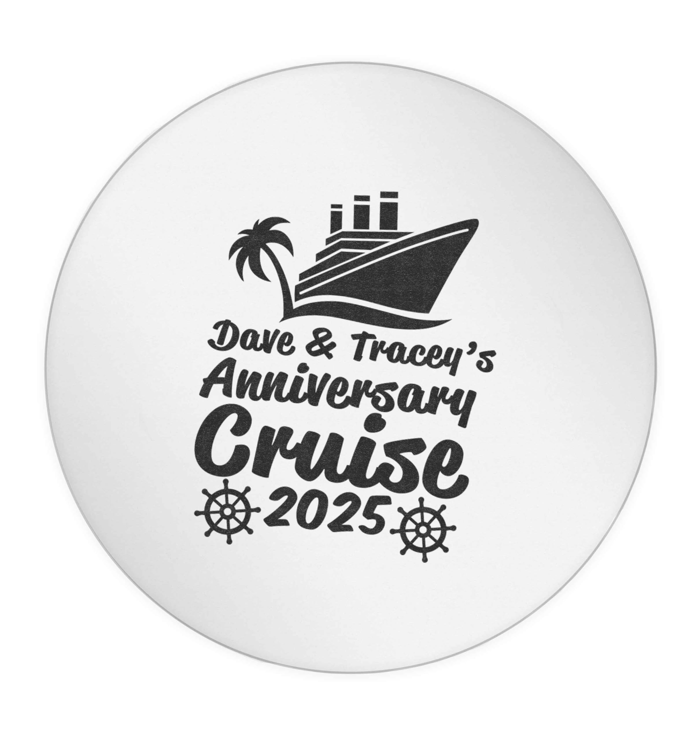 Flox Creative 48 30mm Matt Circle Stickers Personalised Anniversary Cruise