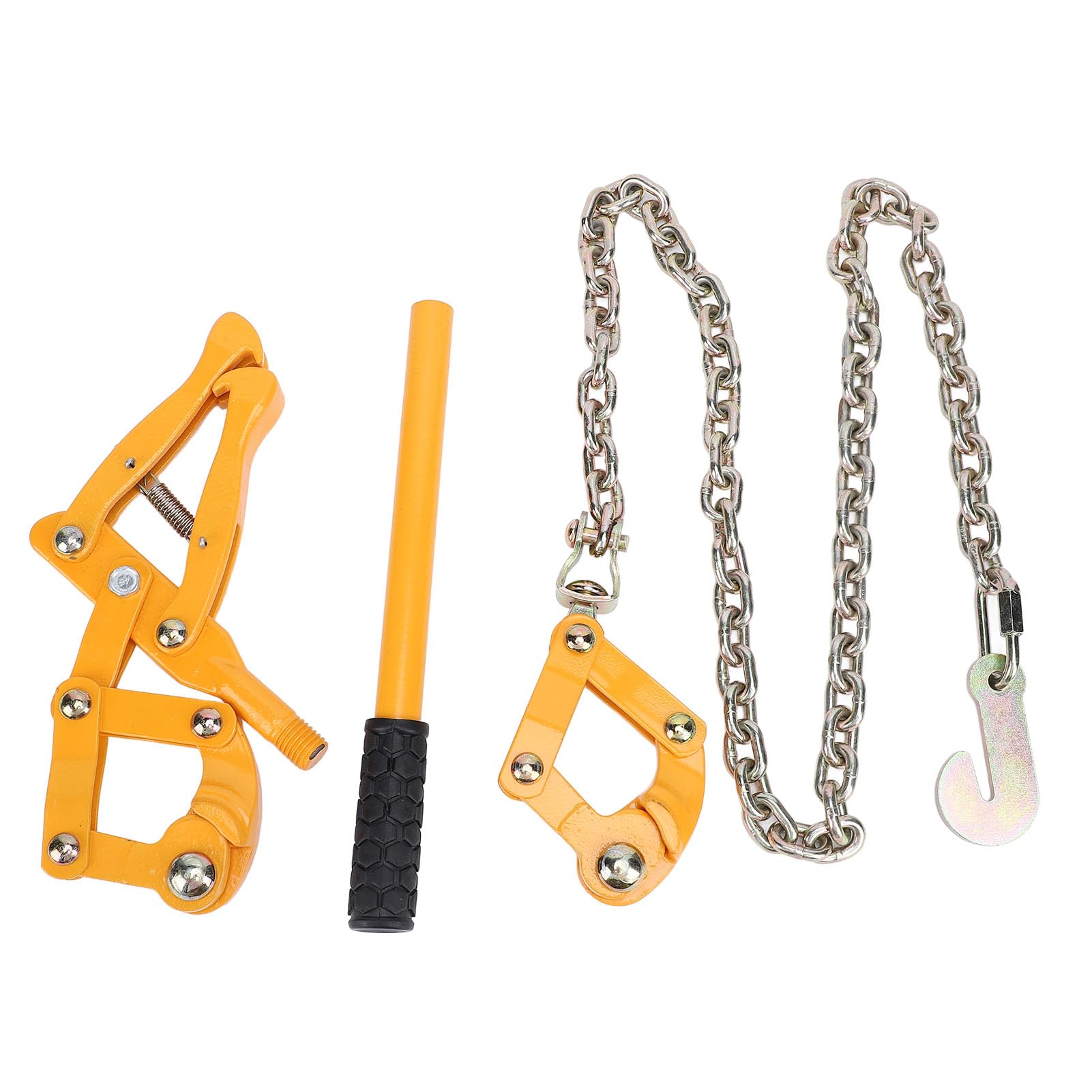 Chain Fence Strainer, Heavy Duty Wire Tensioner Tool for Plain and Barbed Wire, 2200lbs Capacity Fence Stretcher with Steel Chain and Grip Jaw for Farm Fencing Repair