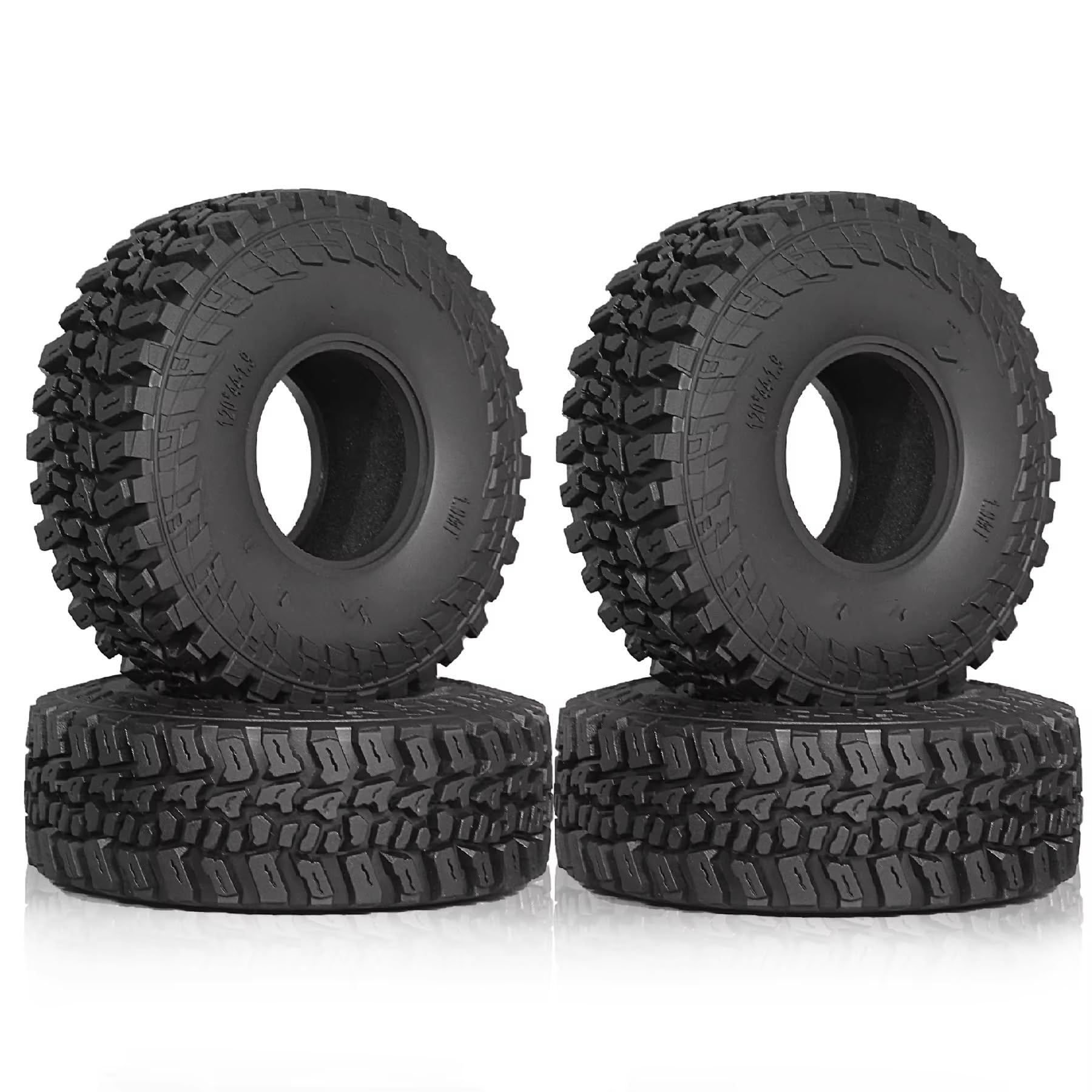 Compatible con TRX-4 para SCX10 90046 para III AXI03007 para Tamiya CC01 1/10 RC Crawler: 4 Neumáticos De Goma 1,9 Pulgadas Neumáticos Coche RC