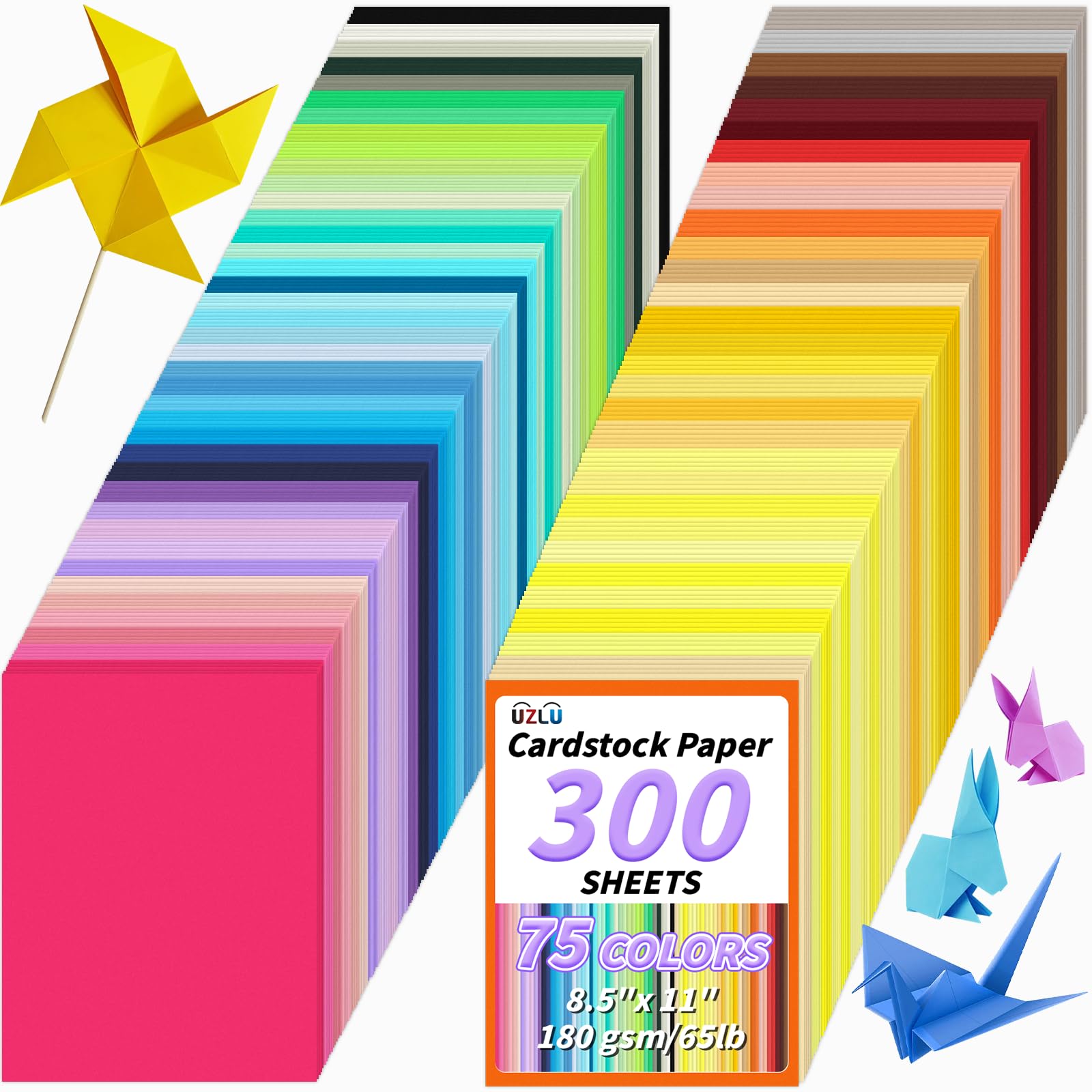 UZLU 75 Colors Cardstock