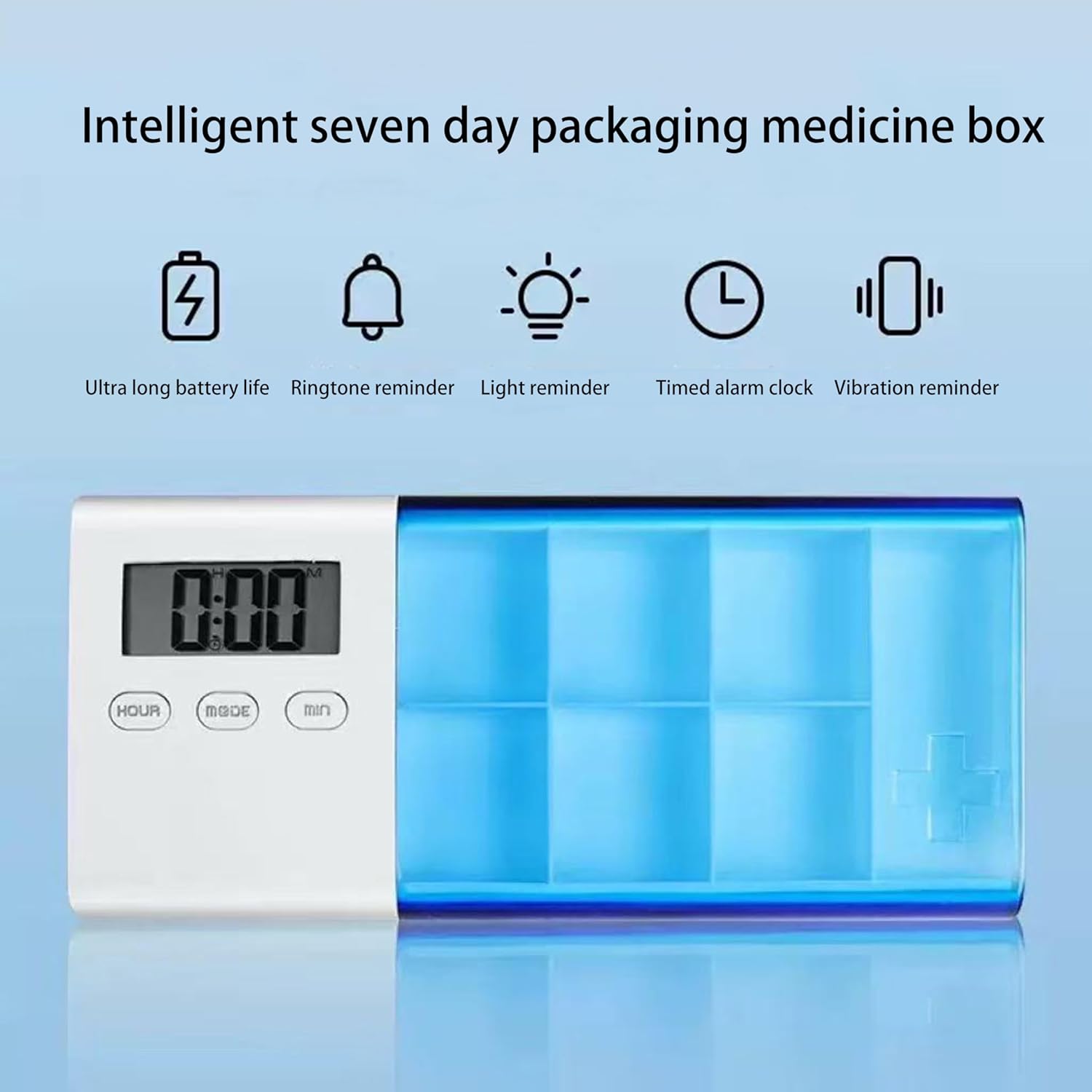 Smart Pill Box with Timer Alarm – 7-Day Pill Organizer for Elderly, Pill Dispenser with Reminder (Multicolor) Smart Pill Box with Timer Alarm – 7-Day Pill Organizer for Elderly, Pill Dispenser with Reminder (Multicolor)
