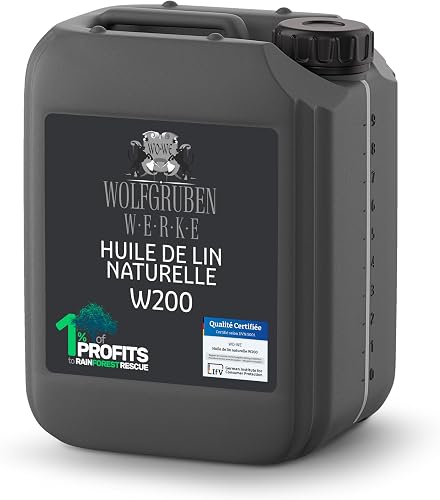 Huile de lin pure W200 première pression à froid pour le bois 