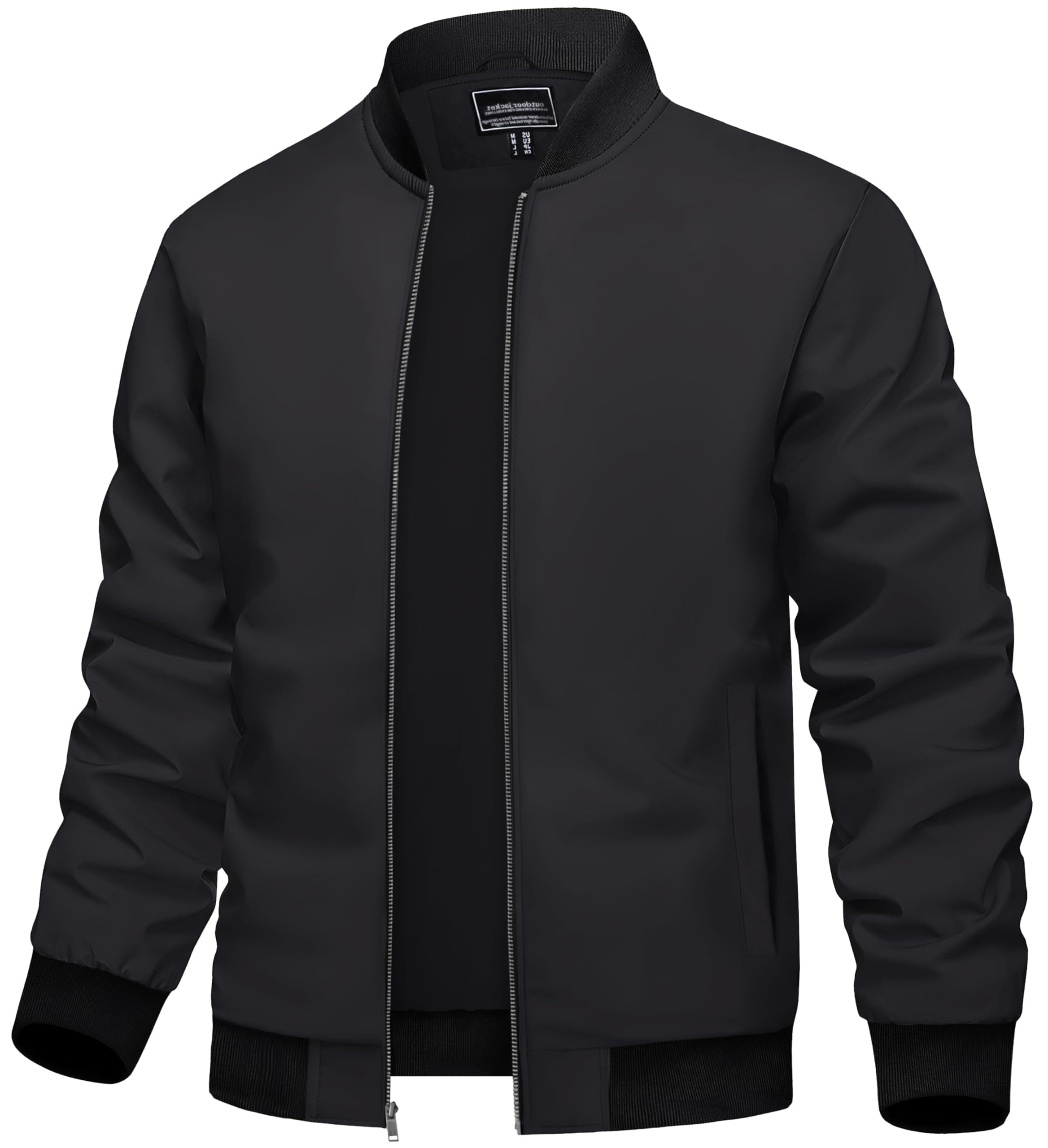 TACVASEN Bomberjacke Herren Übergangsjacke Blouson leicht Herbst College | Wasserabweisend,Winddicht,Fliegerjacke,Pilotenjacke Herren,Frühling,Dünne,Leicht,Sportjacke,Herbst,Polyster