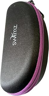 Swimz Funda para gafas de natación, color negro y morado