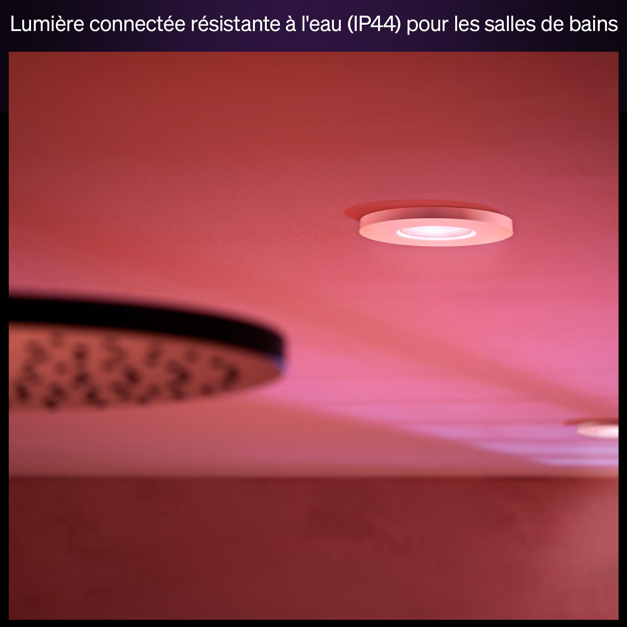Philips Hue White&Color Ambiance, Spot Encastré Xamento, Pack de 1, Blanc