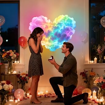 DIY Thundercloud LED Light, 200CM RGB Thunder Cloud Light for Bedroom Cool Stuff, Music Syncs Thundercloud Wall Lamp USB Powered, Adjustable Thunder Cloud Night Atmosphere Lights, for Home Wall Decor