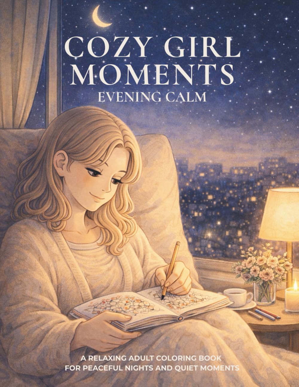 Cozy Girl Moments—Evening Calm: Vol. 2 A Relaxing Adult Coloring Book for Peaceful Nights and Quiet Moments