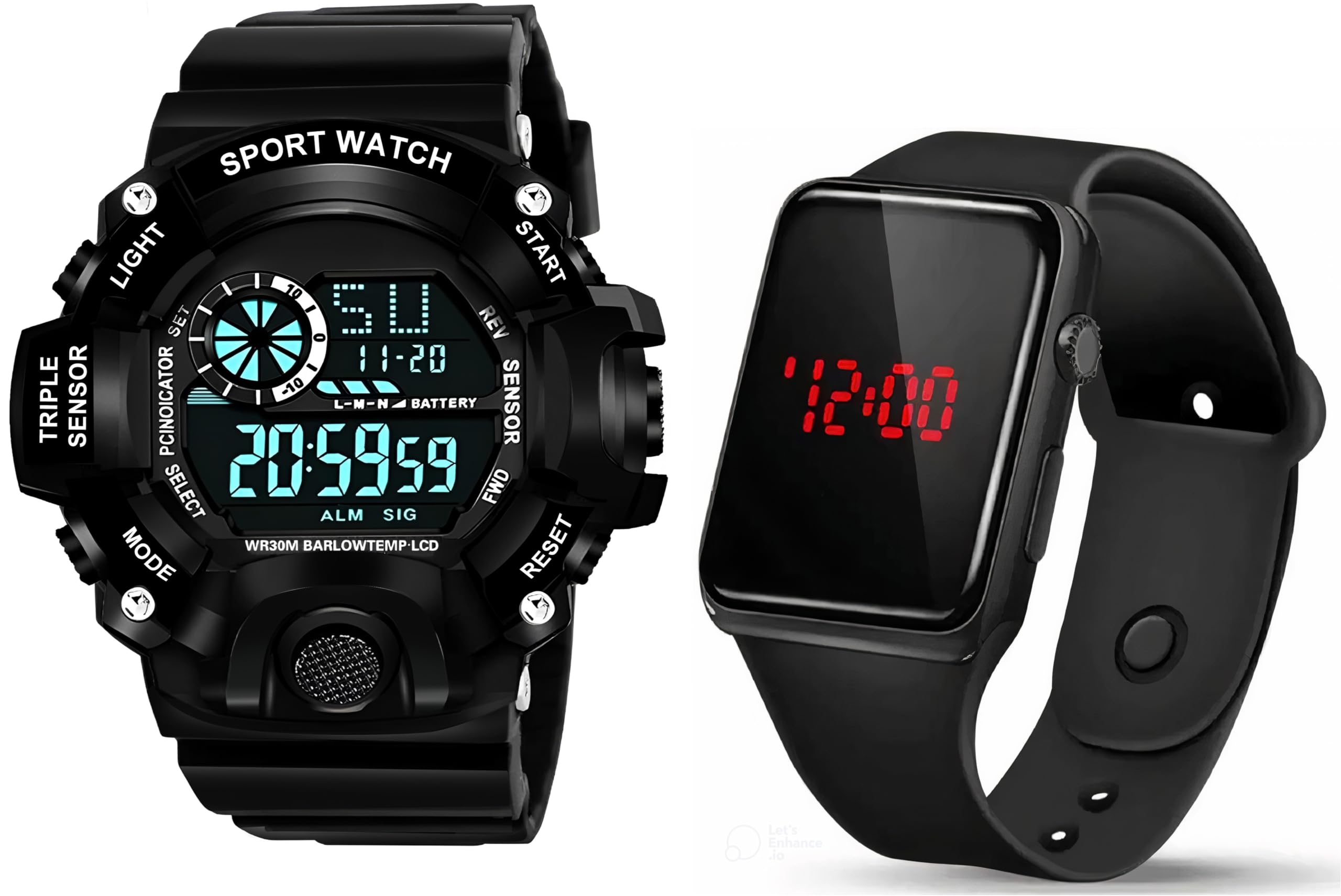 hala Watch for Boys | 6 Months Warranty | Kids Watch for Boys, Watches for Boys, Watch for Kids, Watch, Boys Watch, Digital Watch with Alarm/Nightlight Show - G90 SSA + Digital - Black & Black (B0CS6QK7CK) Amazon Price History, Amazon Price Tracker
