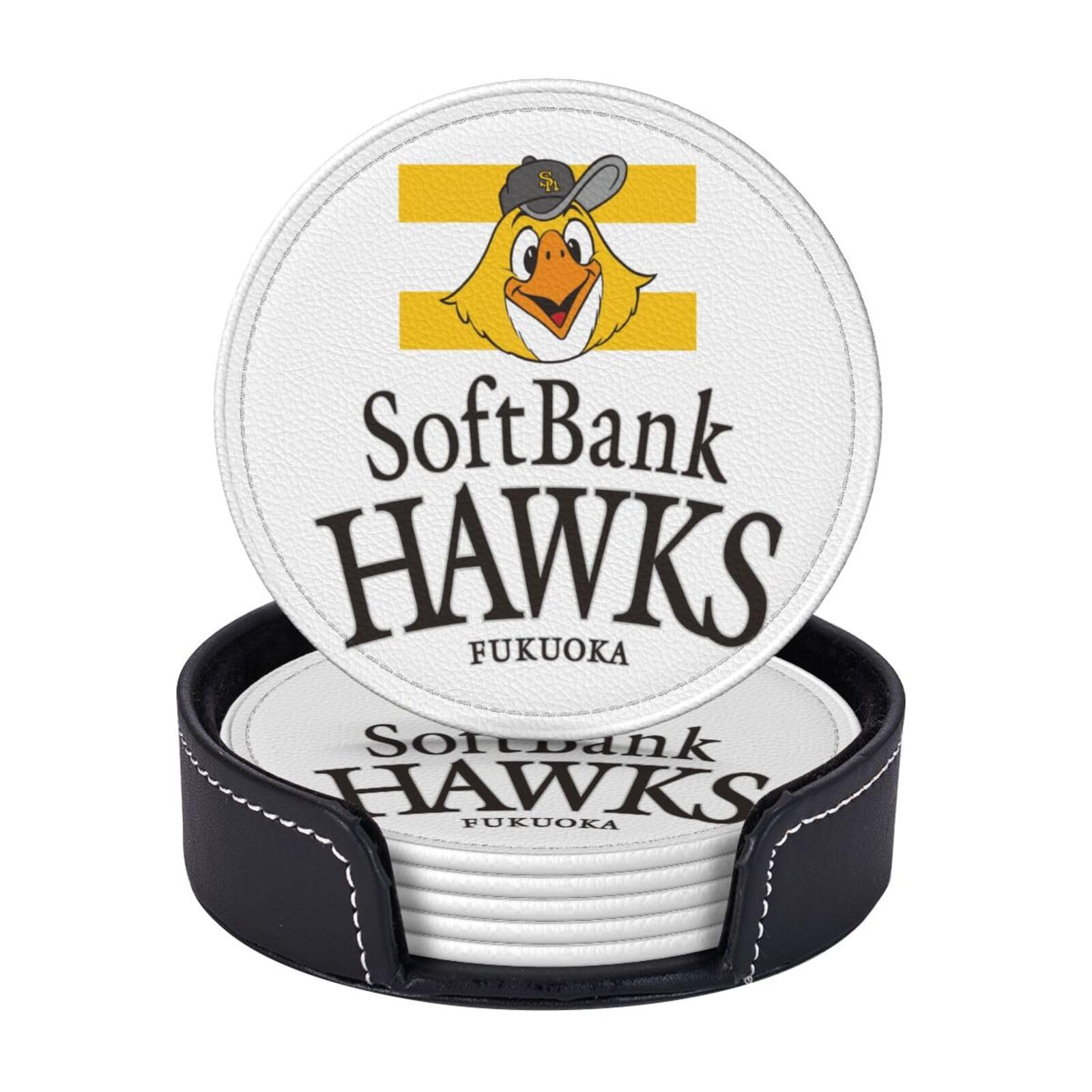 Amazon｜福岡ソフトバンクホークス コースター おしゃれ 6枚入り 収納