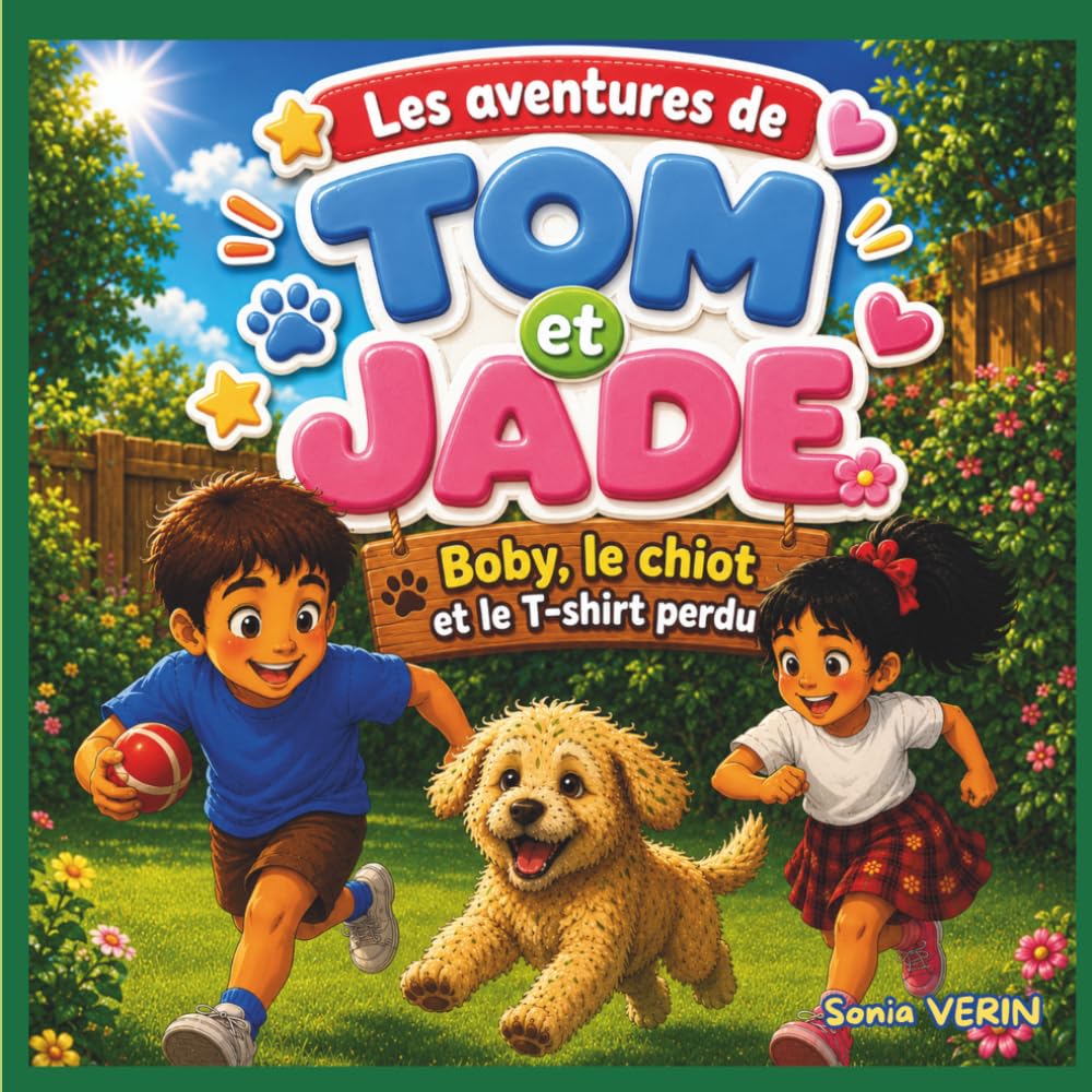 Les Aventures de Tom et Jade - Boby le chiot et T-shirt perdu: Une tendre aventure avec une belle surprise pour les enfants de 3 à 5 ans