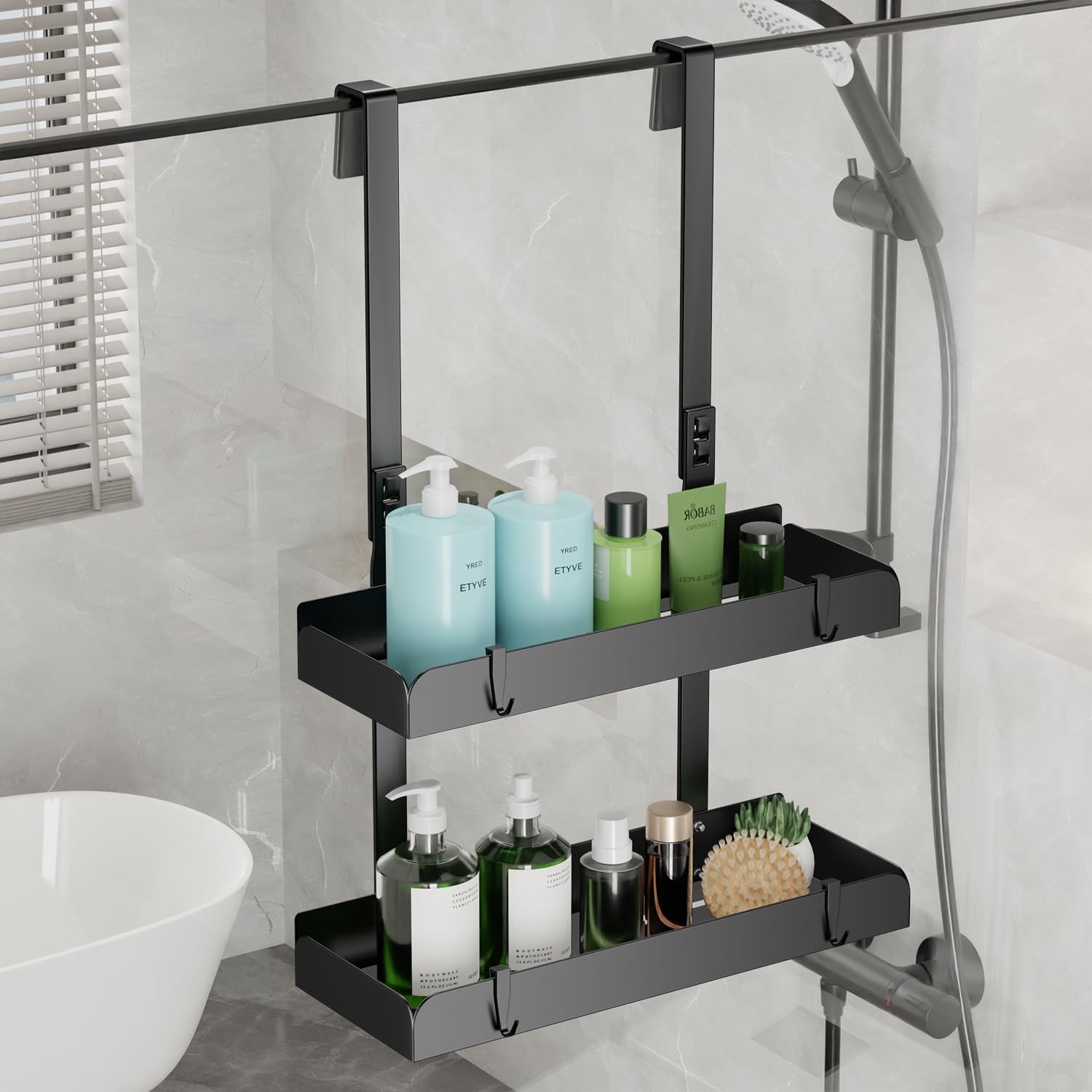 pickpiff Etagere Douche à Suspendre 55,5cm Rangement Étagère Douche A Suspendre Porte