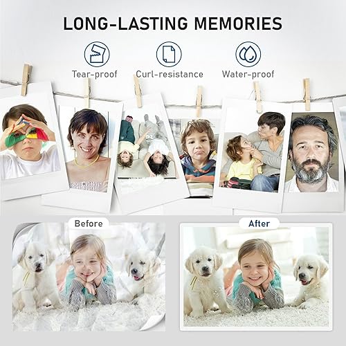 Miniatura 7 de Máquina laminadora A3 de 13 pulgadas, laminadora térmica de escritorio 9 en 1, nunca atasca, 40 bolsas de laminación, recortadora de papel y