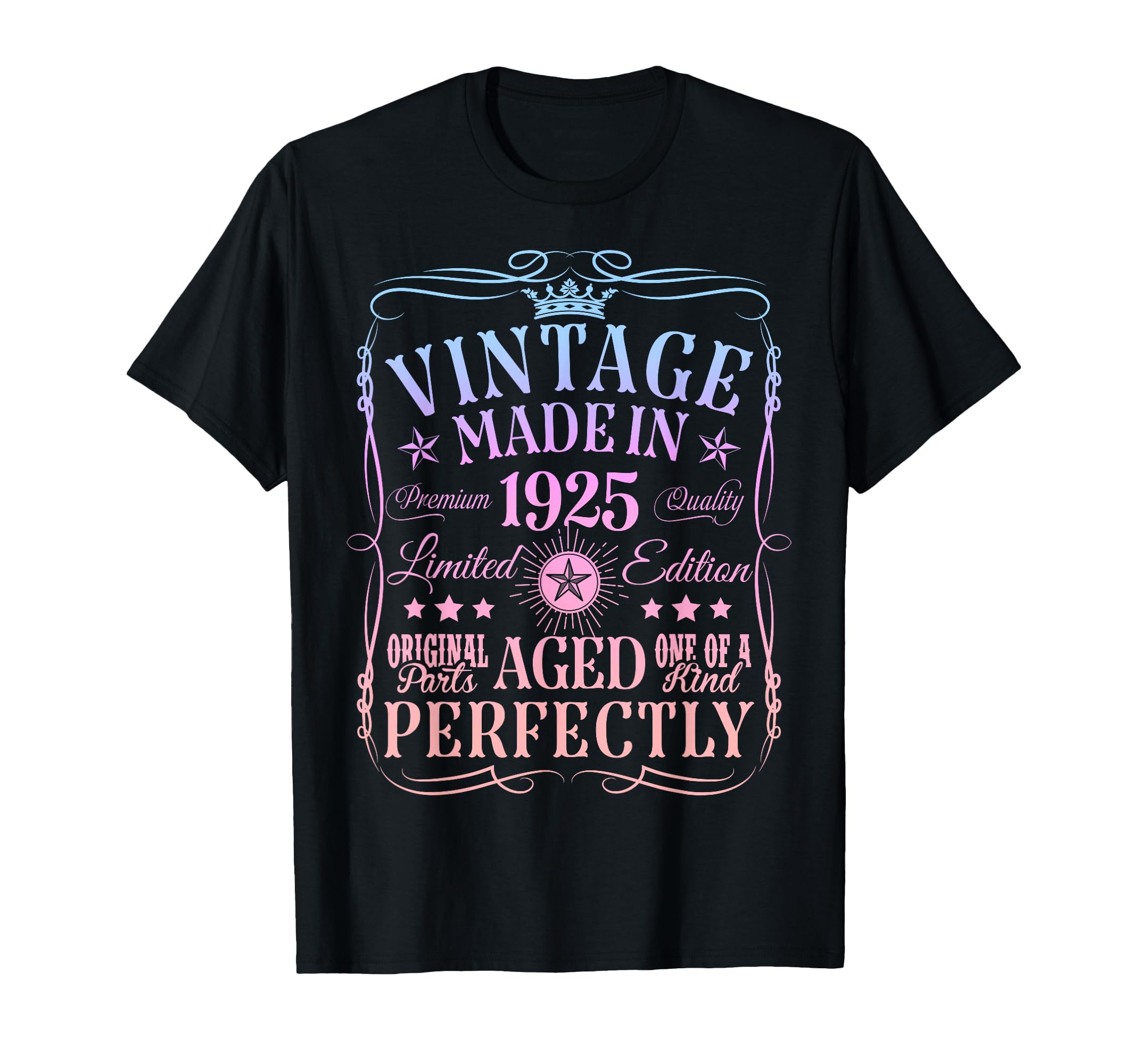 Vintage 101th Birthday Decoration Vintage 1925 101 Years Old T-Shirt