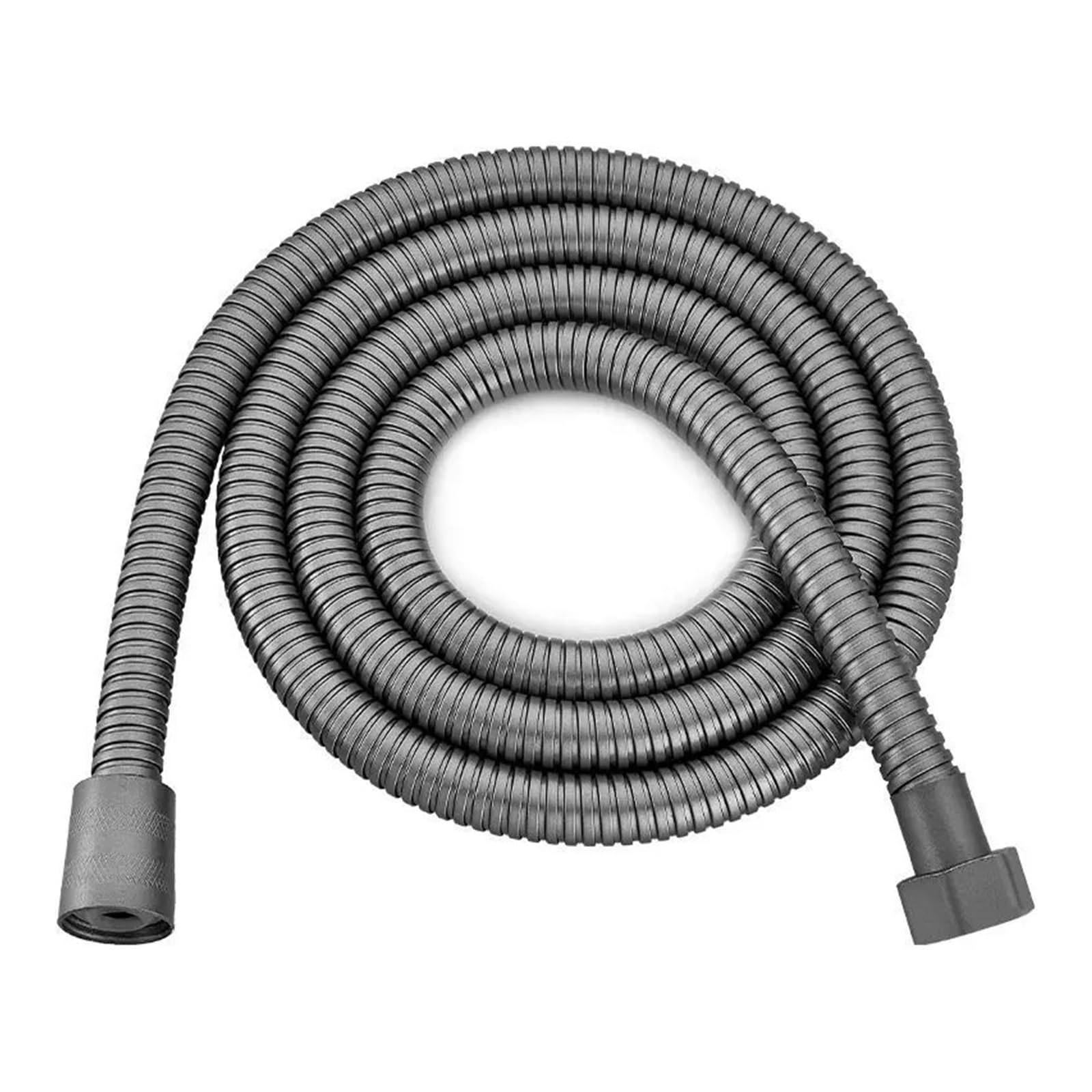 Manguera de ducha flexible de acero inoxidable de 1,5 m, antioxidante, G1/2, ajuste universal, tubo de fontanería para cabezales de ducha, tubo largo y extensible (gris)