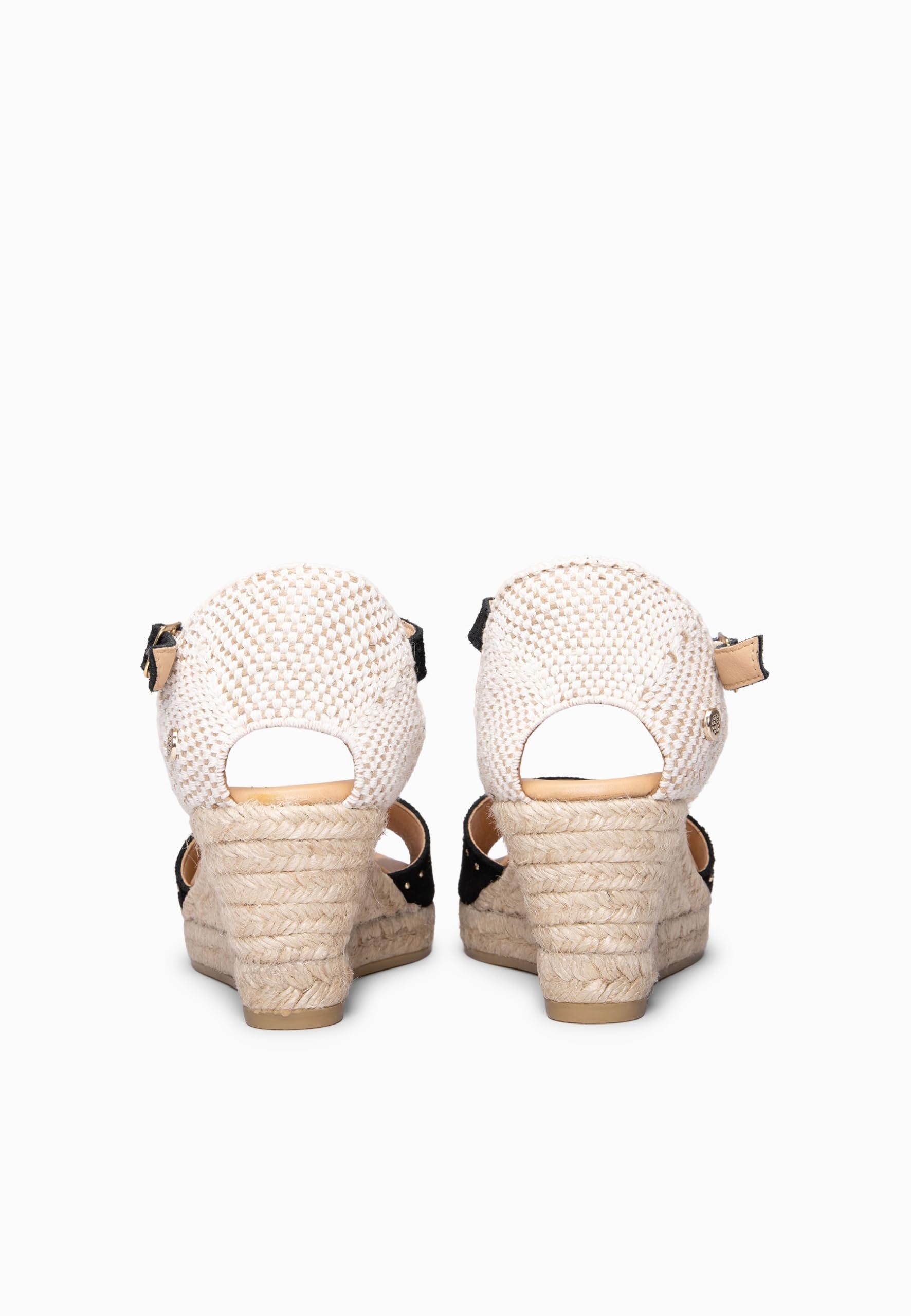 miMaO. Cuñas de esparto bajo peep toe. Fabricadas en España
