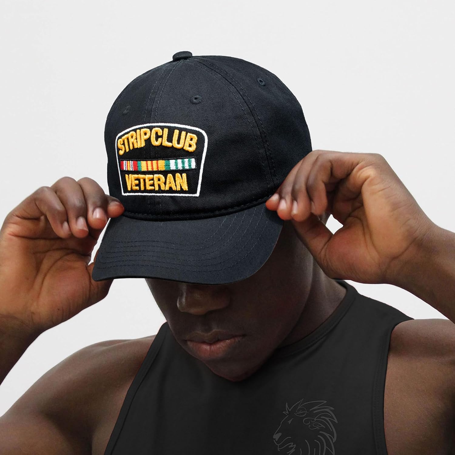 Strip Club Veteran Dad hat Pre Curved Visor Cotton Ball Cap Baseball Cap PC101 - Image 4