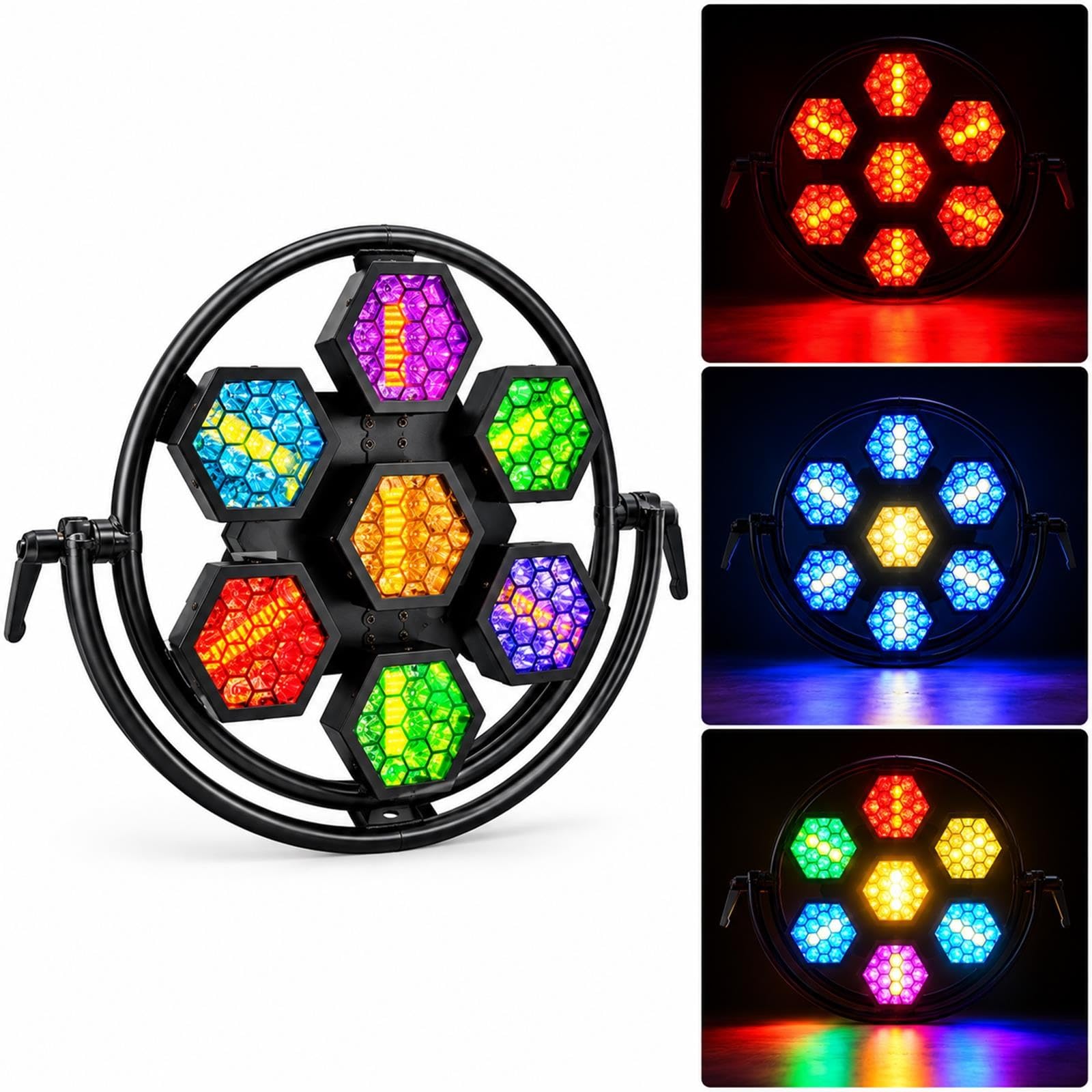 Lumière D'effet De Fond Rétro À 7 Têtes, Lumières De Scène RVB