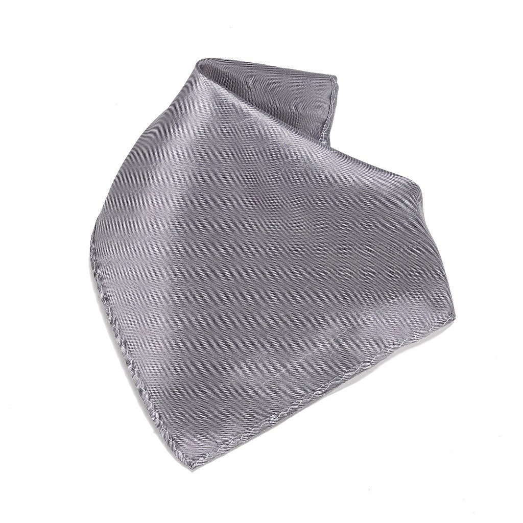 Vesuvio Napoli Shiny Graphite Silver Hankerchief Pocket Square Hanky Men's Handkerchiefs