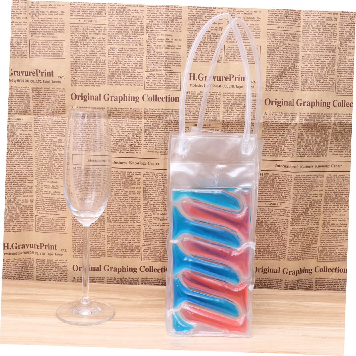 Wine Chiller Bag PVC Bottle Cooler for Travel Oktoberfest Decor Xmas