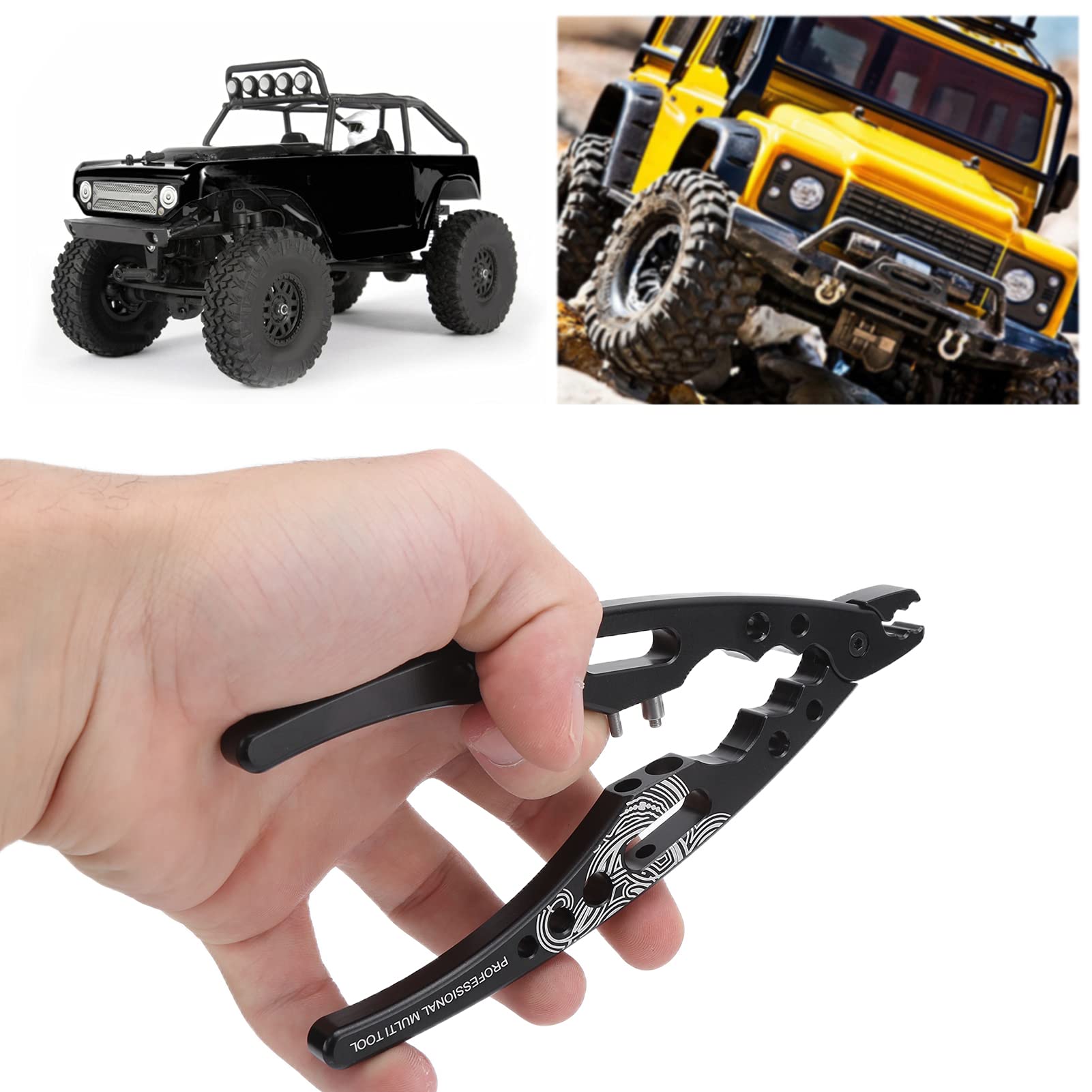 Pilipane RC Shock Clamp Shaft, RC Shock Pliers, RC Shock Clamp Shaft Lightweight Aluminum Assembly Tool for 1/8 and 1/10 Scale RC Cars