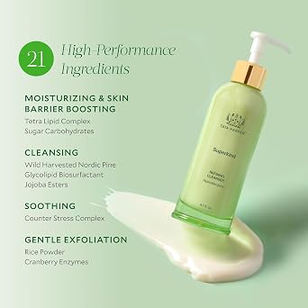 Tata Harper Superkind Refining Cleanser, Gentle Exfoliating Cleanser for Sensitive Skin, Hypoallergenic Skincare, Fragrance Free, Natural Skincare, Dermatologist Tested, Vegan