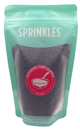NCS Navy Blue Jimmies Edible Sprinkles Cupcake, Cake & Cookie Decorations, 7 oz