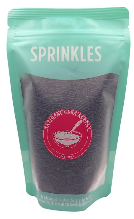 NCS Navy Blue Jimmies Edible Sprinkles Cupcake, Cake & Cookie Decorations, 7 oz