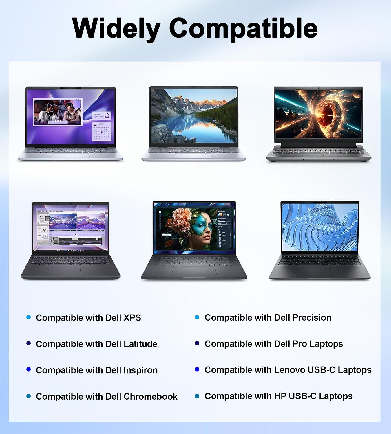 65W USB C Laptop Charger Compatible with Dell Power Adapter image 5