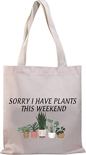 Plant Canvas Tote Bag Crazy Plant Lady Gift Sorry I Have Plants This Weekend Plant Lover Shoulder bag (Have plants TGCA)