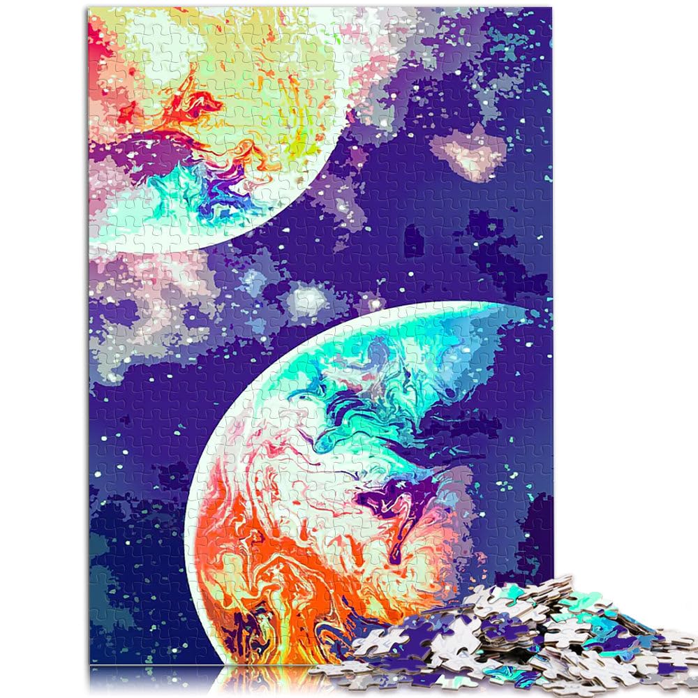 Arte spaziale Pianeti astratti Puzzle da 2000 pezzi per adolescenti Giocattoli Giochi Educativi Antistress Decorazione murale Regali unici per compleanno e Natale 70x100cm