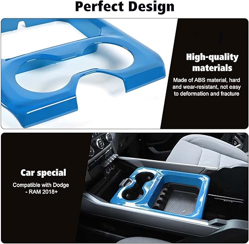 Miniatura 3 de RT-TCZ Soporte para taza de consola central, organizador de reposabrazos, panel de almacenamiento, accesorios interiores para Dodge RAM 2018-2022,