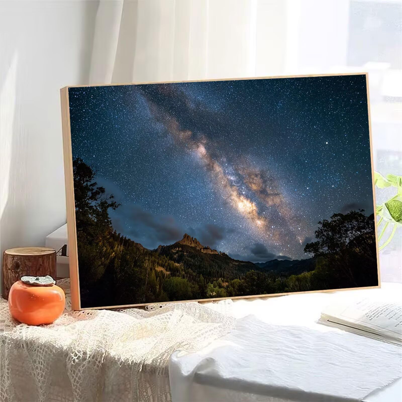 Kit completo de Diamond Painting 40x50cm con diseño Full Drill de montaña brillante 8