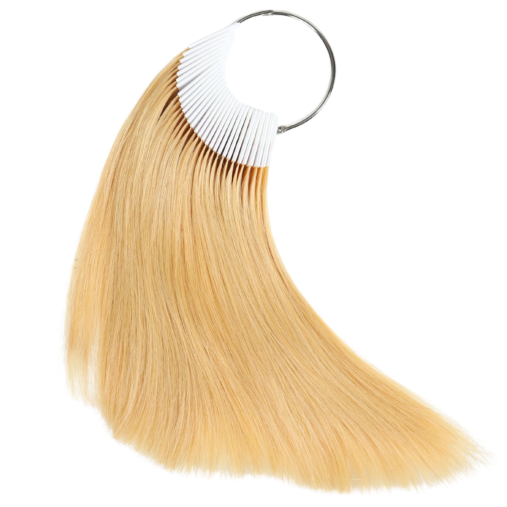 RINBOOOL Hair Swatches for Testing Color, Dark Blonde Tone Level 8, Real Natural Remy Human Hair, 30 Strands per Pack, 8 Inches