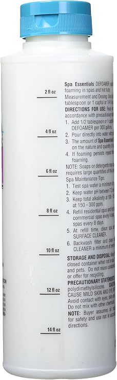 Spa Essentials 32424000 Defoamer for Spas and Hot Tubs, 1-Pint