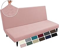 Vista 27 de MAXIJIN Funda de Futón Jacquard Elástica Funda para Sofá sin Brazos Funda Suave para Futón con Parte Inferior Elástica Fundas Protectoras Gruesas