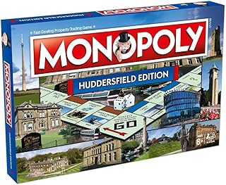 Winning Moves Huddersfield Monopoly Board Game, Advance to Stafflex, The Mount School, Huddersfield Lawn Tennis and Squash Club and trade your way to success, makes a great gift for ages 8 plus